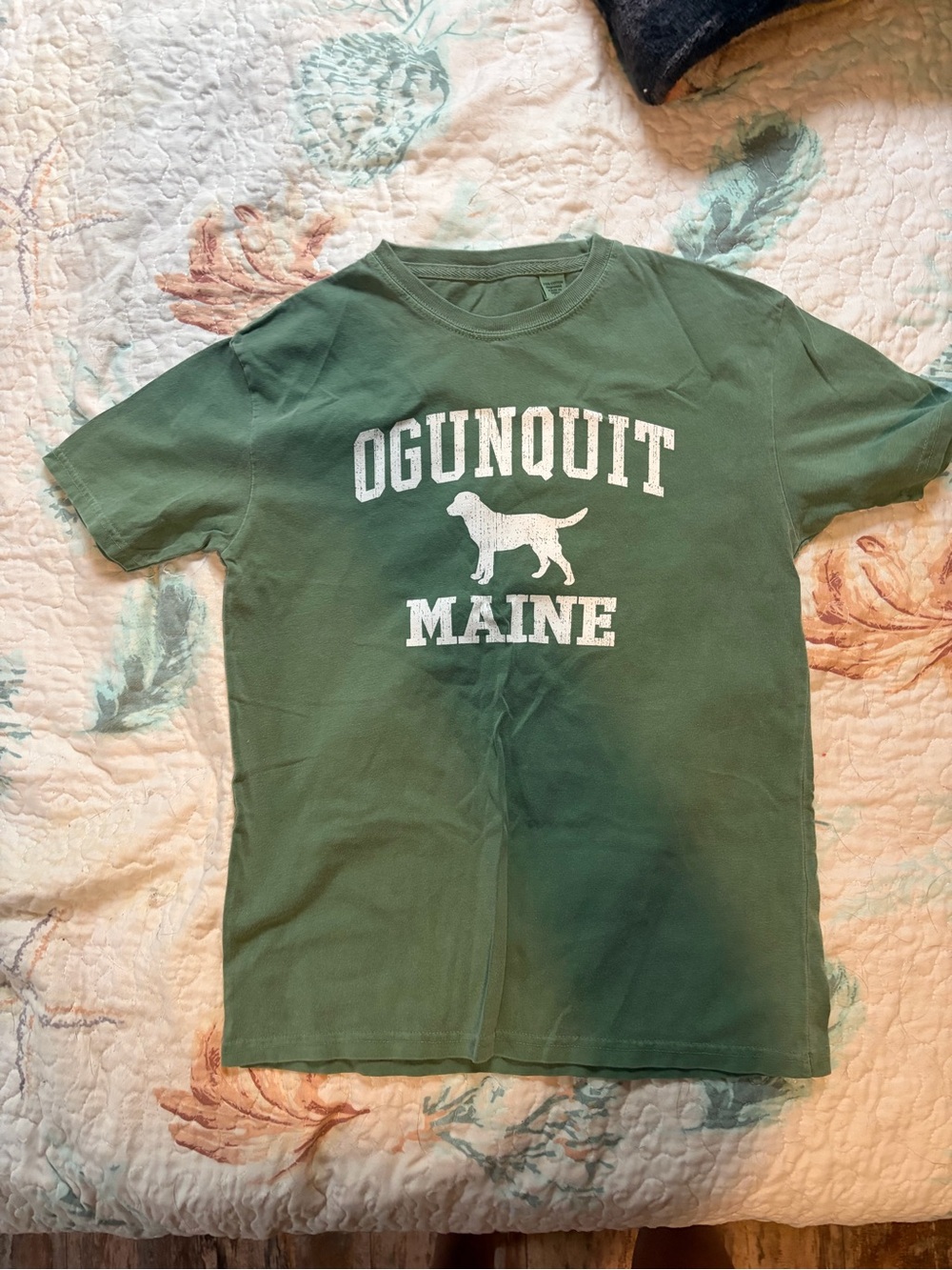 Ogunquit Maine Green Baby Doll Dog Graphic T-Shirt